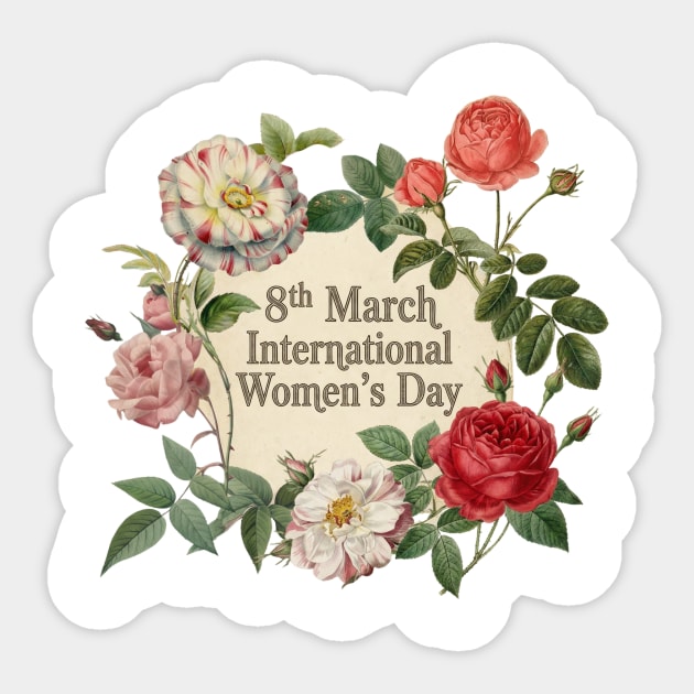 International Women's Day Floral Celebration Sticker by Art2Wear